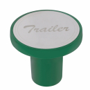 Emarald Green Aluminum Screw-On Air Valve Knob With Stainless Plaque 