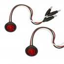 3/4 Inch Red Clearance And Side Marker Light With Auxiliary Function