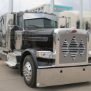 Freightliner Classic And FLD 120 304 Grade Stainless Steel Triple Diamond Louvered Grille