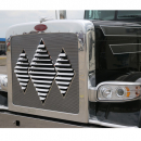 Kenworth T800 304 Grade Stainless Steel Triple Diamond Louvered Grille