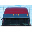 430 Stainless Steel Sunvisor For 2014 Through 2021 Frieghtliner Cascadia With Raised/Mid-Roof