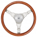 18 Inch Voltage 3 Mahogany 3 Spoke Steering Wheel