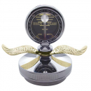 Chrome Motometer Boyce with Base & Gold Wings Hood Ornament