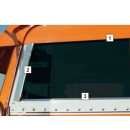 Peterbilt Window Deflectors for Chopped Window Trims Straight Door