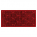 Red Rectangular Reflector with Adhesive Backing
