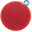 Red 2 3/8 Inch Reflector Round Quick Mount With Adhesive Backing