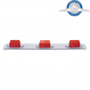 Identification Bar with 3 Incandescent Lights - (UP31077) Red Rectangular Lights