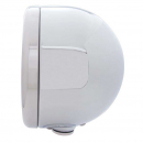 Stainless Classic Half-Moon Headlight 4 Amber LED Signal w/ Bulb