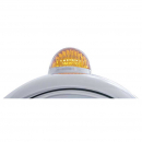 Chrome Guide Headlight 10 Amber LED Crystal Halogen Bulb