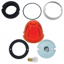 Glass Lens Conversion Kit with 1156 1-Contact Plug-In Socket - (UP32164) Kit with Dark Amber Watermelon Glass Lens - FOR OFF-ROA