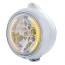 Chrome Guide Headlight With 34 Amber LEDs And LED Turn Signal