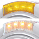Classic Half-Moon Headlight Amber or White LED Turn Signal