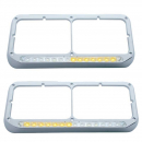 Sequential LED Dual Headlight Bezel Amber LED/Clear Lens
