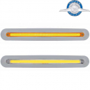 25 Amber LED 12 Inch GLO Mirror Light Bar with Housing-05+