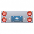 Stainless Rear Center Panel With 7 LED 4 Inch Reflector Lights
