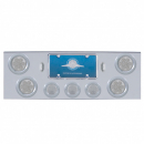 Chrome Rear Center Panel With 7 LED 4 Inch Reflector And 13 LED 2 1/2 Inch Lights