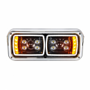 10 High Power LED Blackout Projection Headlight With LED Turn Signal And LED Position Light Bar