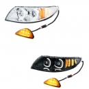 International Durastar 2002 Through 2018 Chrome LED Projector Headlight With Rear Facing Turn Signal