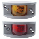Narrow Rail Clearance/Marker Light with Housing & 2 Hole Mount