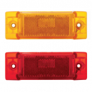 Rectangular Clearance And Marker Lights With Reflex Lenses