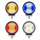4 - 1/2 Inch 24 High Power LED Work Light With "X" Light Guide 