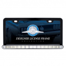 Black License Frame With 12 Inch 14 LED Light Bar