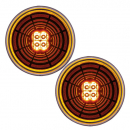 4 Inch Round 13 Amber LED Abyss Turn Signal Light 