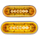 22 LED 6 Inch Amber Oval Abyss Light Turn Signal
