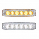 6 LED 5 Inch Warning Light w/ 23 Flash Pattern in Amber or White