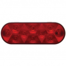 10 LED Oval Stop, Turn And Tail Light With Red Lens