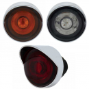 High Powered 3 LED 1 Inch Clearance And Marker Lights With Visor