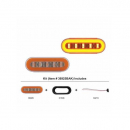 6 Inch Oval GLO Turn Signal Light Kit With Amber LED And Lens