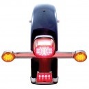 8 LED Harley Fender Tip Light with Red or Smoke Lens