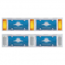 Stainless 2 License Plate Holder w/ 21 LED Lights & Frame