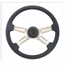 18 Inch Statesman Black Leather 4 Spoke Steering Wheel