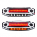 6 Red LEDs Clearance Marker Light With LED Side Ditch Light