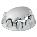 Chrome Plastic Front Axle Cover Set with Locking Tabs