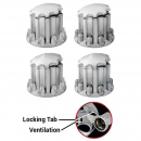 Chrome Plastic Rear Axle Cover Set with Locking Tabs