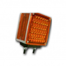 Amber LED With Amber Lens Double Faced Square Light With Side Marker