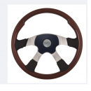18 Inch Mahogany Milestone Euro 4 Pad 4 Spoke Steering Wheel