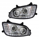 Kenworth T660 Projector Headlights in Chrome or Black Finish