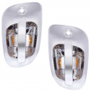Freightliner Cascadia 2008 Through 2017 6 Amber LED Chrome Door Handle Cover