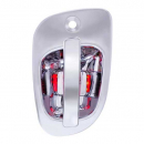 Freightliner Cascadia 2008 Through 2017 6 Red LED Chrome Door Handle Cover
