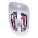 Freightliner Cascadia 2008 Through 2017 6 Red LED Chrome Door Handle Cover