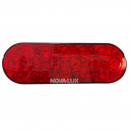 Oval Red Stop, Tail, And Turn Light With Rubber Grommet