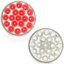 4 Inch Round Dual Color Red To White Stop, Tail, Turn And Brake Light