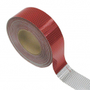 150 Foot Red And White Reflective Marking Tape Roll With Alternating Strips Of 7 Inches Of White And 11 Inches Of Red