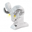 Ram's Head Hood Ornament With Amber LED Eyes
