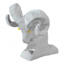 Chrome Ram's Head Hood Ornament
