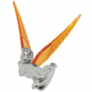 Flying Goddess Hood Ornament with Chrome or Colored Wings (GG48101) Amber Wings